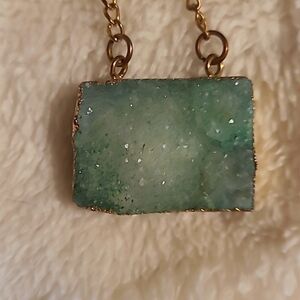 Vintage Gold and Green Necklace
